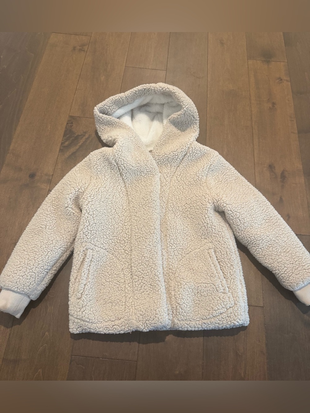 Cat & Jack Cozy Sherpa Hooded Jacket for Kids - Cream